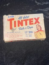 VINTAGE TINTEX TINTS AND DYES Black UNOPENED POUCH INSIDE ADVERTISING - $4.99