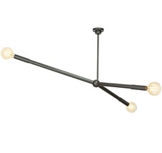 Stilnovo Three Arm Brass Sputnik Lotus Ceiling Chandelier Pendant Light Fixture - £234.86 GBP