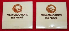 2 Vintage MGM GRAND HOTEL Las Vegas Nevada MATCHBOOK Lot Unused Lion Logo - $9.89