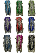 Long Kaftan Dress Hippy Boho Maxi Women Caftan Tunic Dresses Assorted Set Of 9 - £79.91 GBP