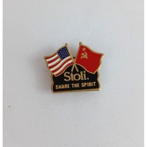 Vintage Stoli. Share The Spirit Flags Lapel Hat Pin - £6.61 GBP