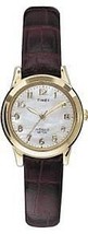 Timex Ladies Stainless Steel Date Watch Black Leather Strap T21693 - $128.99