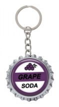 1 Grape Soda Crown Bottle Cap Key Chains - £8.69 GBP
