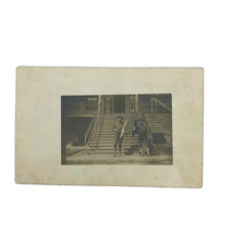 Vintage Early 20th Cen RPPC Real Photo Postcard Soldiers Scout W/ Flags ... - $11.85