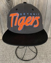 Detroit Tigers Snapback Trucker Hat Dad Hat Grey/Orange Flat Bill Adjustable Fit - £9.49 GBP