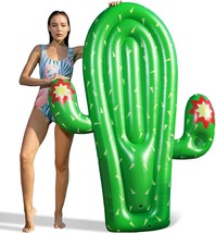 Inflatable Cactus Pool Float - Water Fun Floats for Swimming Pool Lounger Floaty - £11.54 GBP