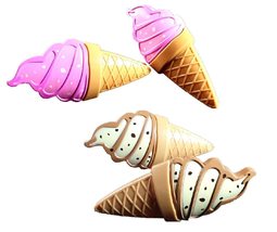 C&amp;H Solutions 2 Set (4 Ct) White Ice Cream/Pink Ice Cream Beach Towel Cl... - $238.95 MXN