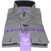 Mens Shirt J.Valintin Turkey Usa Egyptian Cotton Axxess Style 1f94-06 Black image 2