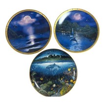 Underwater Wyland Style Lot 3 Plates Fantasy, Moonlight Paradise Collectors VTG - £19.54 GBP
