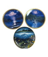 Underwater Wyland Style Lot 3 Plates Fantasy, Moonlight Paradise Collect... - £19.04 GBP