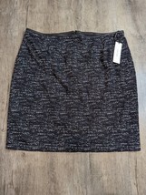 calvin klein NWT Women&#39;s 20W Black Straight Mini Skirt BK - $25.75