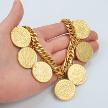 Anniyo Turkish Coin Bracelet for Women Men Turkey&#39;s Ancient Coins Banglet Turk J - £11.68 GBP