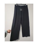 St. John Caviar Black Wool Blend Santana Knit Pants Trouser Women’s Size 10 - $159.99