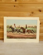 Vintage 1957 Currier &amp; Ives Lithograph Tacony and Mac Horses Calendar December - £39.34 GBP