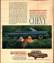 1960 Print Ad for 1961 CHEVY BISCAYNE 6 &quot;Parkable size, remarkable room&quot; D5 - £20.02 GBP