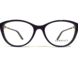 Versace Eyeglasses Frames MOD.3175 5064 Polished Purple Gold Medusa 52-1... - $135.36