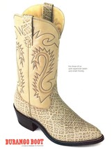 1985 Durango Cowboy Boot Vintage Print Ad White 1980s Expensive Taste Smart - $10.97