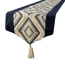 Aissa - Blue Jacquard Decorative Table Runner - £47.08 GBP+