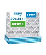 6PK 20x25x1 Air Filter MERV 8 (For Allergies, Dust, Lint, Mold &amp; Pet Dander - $59.66 CAD