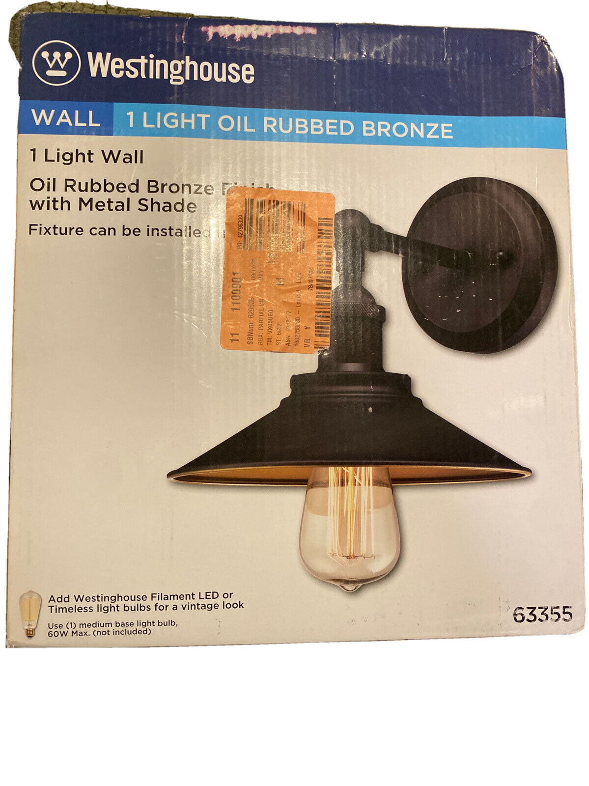 Westinghouse 6335500 LOUIS 1 Light 8-9/16" Tall Wall Sconce - Bronze - $44.84