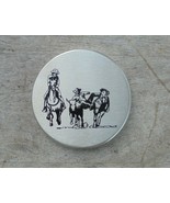  &quot;STEER WRESTLING/BULLDOGGING-RODEO&quot; snuff can lid-NEW/UNUSED C202 - £14.94 GBP