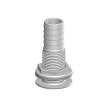 Polymer Threaded Skin Fitting with Barbed Tail - 28x22mm - £23.05 GBP