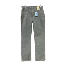 St Johns Bay Womens Gray Corduroy Straight Mid-Rise Cords Pants Jeans Sz 12 New - £11.20 GBP