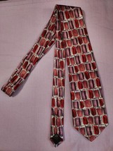 Mens J.Garcia Silk Tie Carousel Collection fifty-Six Red &amp; Pink - £11.98 GBP