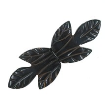 c1940&#39;s Black carved bakelite buckle set - $108.90