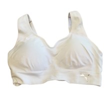 PUMA Womens Removable Cups Racerback Sports Bra 1 Pack,White,X-Large - £35.20 GBP