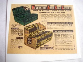 1956 Color Ad Reversible Auto Seat Covers Mardo Sales, New York, N.Y. - $7.99