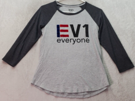 EV1 Everyone Shirt Top Girls Small Gray Cotton Long Casual Sleeve Round ... - $13.95