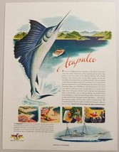 1947 Print Ad Pacific Cruise Lines The Corsair Acapulco Mexico Marlin Fi... - £11.91 GBP