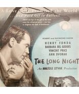 1946 Long Night Henry Fonda Vincent Price Film Advertisement Laminated HM2B - €25,75 EUR