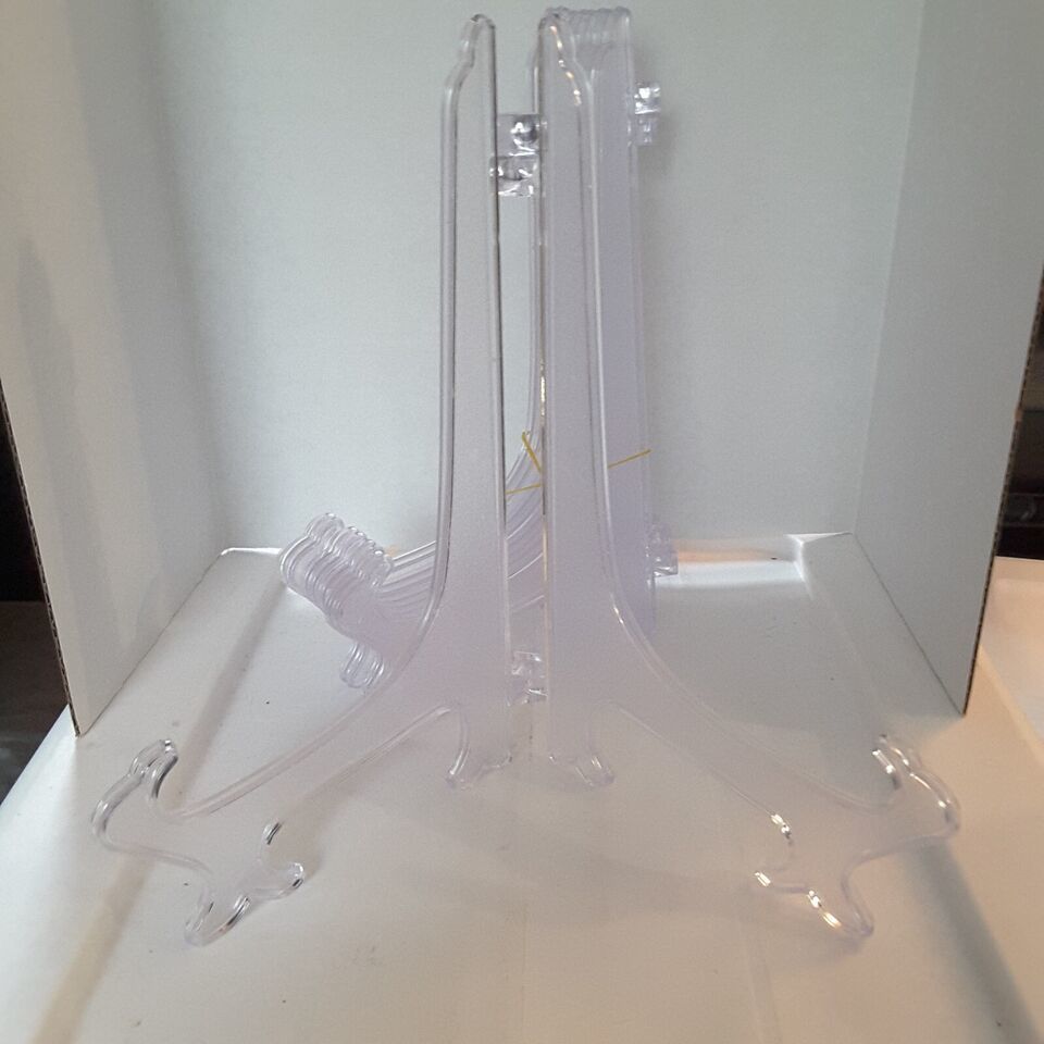 Primary image for Plate Holders New Plastic 5 Pieces 10" Tall Clear