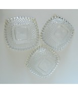 Anchor Hocking Early American Clear 3 Square Fruit Cereal Soup Dessert B... - $19.68