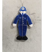 UK Folk Art Toy Police Man Handmade Felt Christmas Ornament Vintage Souv... - $14.38