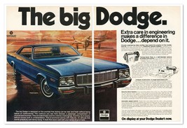 Print Ad &#39;73 Dodge Polara Custom Chrysler Vintage 1972 2-Page Advertisement - £9.83 GBP