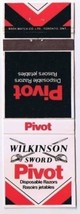 Matchbook Cover Wilkinson Sword Pivot Disposable Razor - $1.97