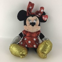 TY Sparkle Disney Classic Minnie Mouse Plush Stuffed 13&quot; Doll Shimmer To... - £17.05 GBP