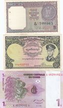 Ensemble 3 Tout Différents Pays " Inde, Burma , Congo " 1 Denomination - $11.24