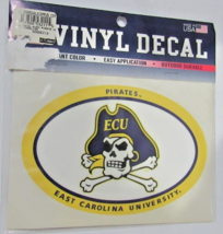 NCAA ECU East Carolina Logo in Oval Vinyl Decal 4.5&quot; by 6.5&quot; by SAS Design - £10.38 GBP