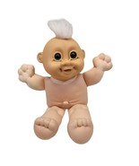 RUSS Troll Doll Baby Plush Boy Girl White Pink Hair Blue Eyes VTG Mowhaw... - £11.80 GBP