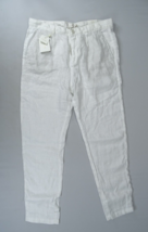 Porter &amp; Ash Mens Chino 100% Linen Straight Fit Lightweight Pants White ... - $42.70