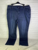 NEW 12 Thompson High Waisted Denim Jeans Dark Wash Stretch Womens Plus Size 22W - £22.15 GBP