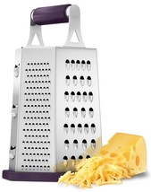 cheese grater slicer Shredder zester set 6 Sided Box Grater Non Slippery - £29.28 GBP