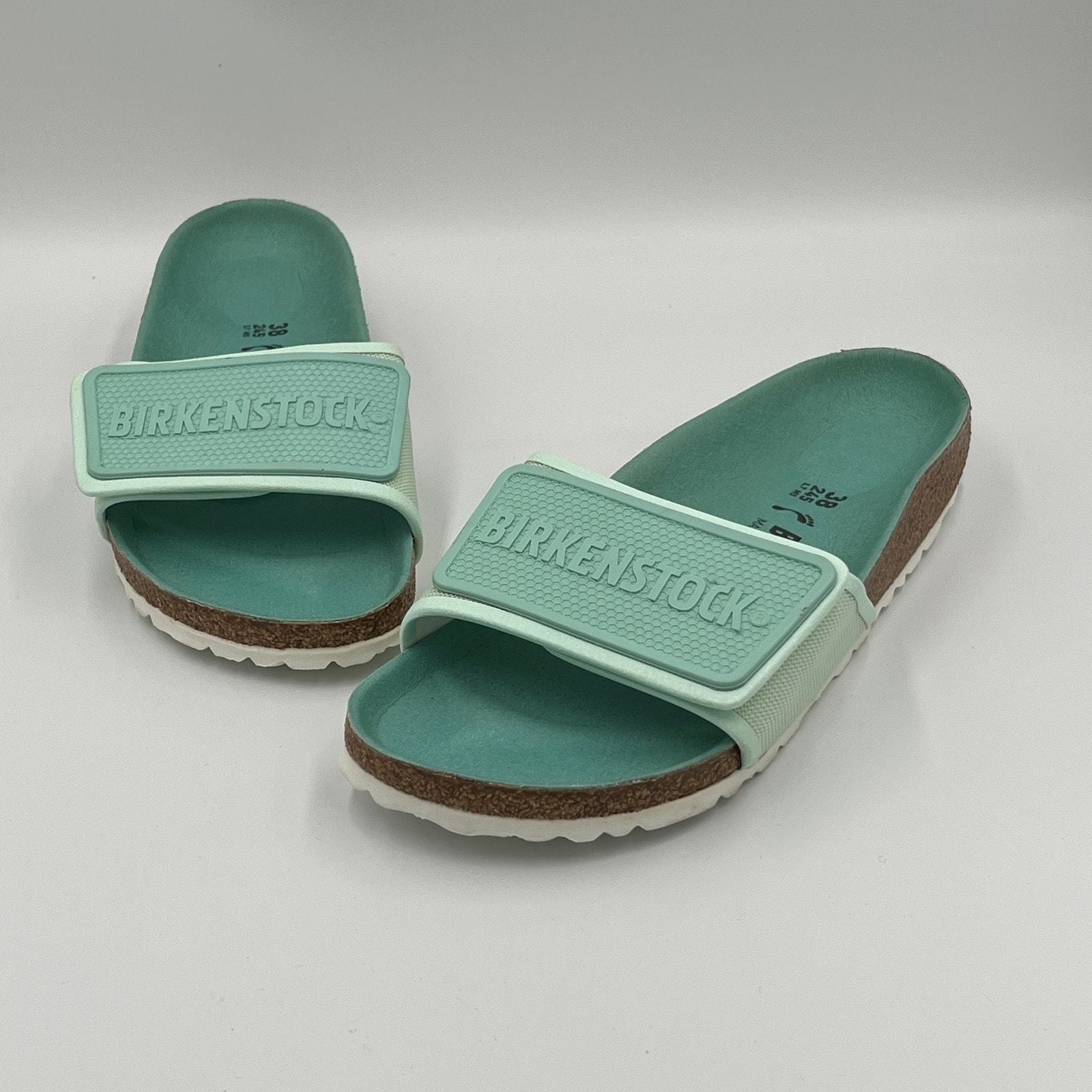 Birkenstock Tema Mint Textile Sandals Slides 38 7 Narrow