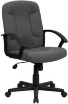 Flash Furniture Garver Mid-Back Gray Fabric Executive Swivel Set of 1, G... - £219.29 GBP