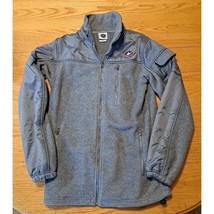 Columbus blue jackets nhl gray full zip fleece size small mens adjustable waist - $26.02