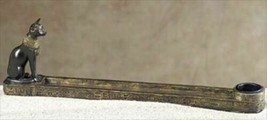 Egyptian Goddess of Protection Bastet Cat Incense Stick and Cone Burner Holder - £18.18 GBP